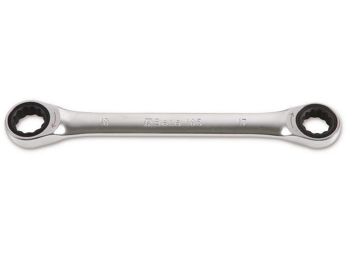Beta Tools Model 195  8X10mm-Ratcheting Flat Bi-Hexagon Ring Wrenches