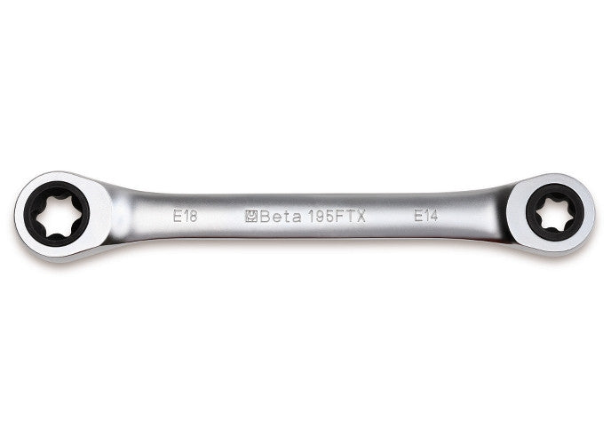 Beta Tools Model 195Ftx  E10Xe12-Ratcheting Double Wrenches