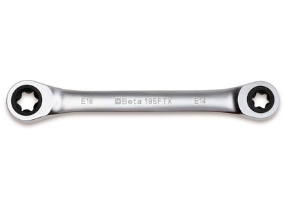Beta Tools Model 195Ftx  E10Xe12-Ratcheting Double Wrenches