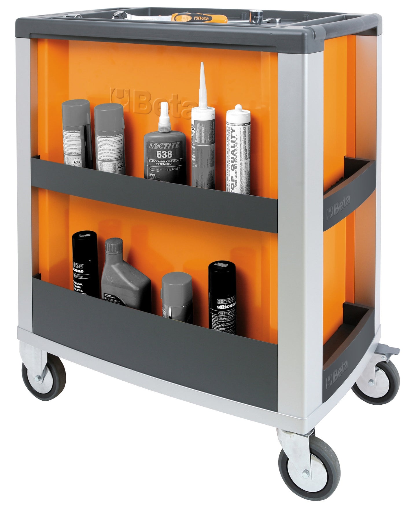Beta Tools Model C39  O/6-Mobile Roller Cab 6 Drawers Orange