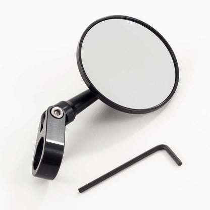 Oberon Round Adjustable Bar End Clamp On Mirror