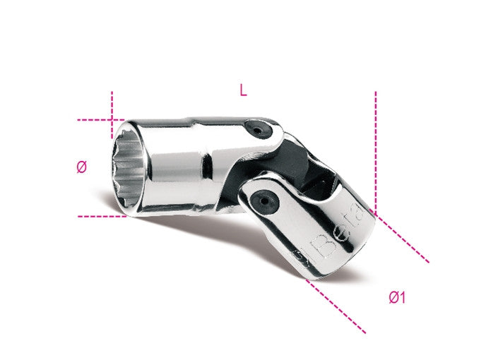 Beta Tools Model 910  B/Sn17mm-Swivel End Bi-Hexagon Sockets