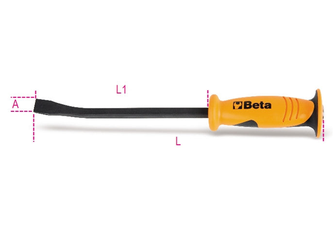 Beta Tools Model 965  600mm-Pry Bars with Flat Curved Ends