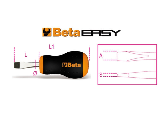 Beta Tools Model 1201  N4X30mm-Screwdrivers Extra-Short