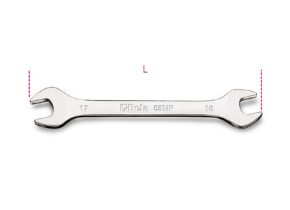 Beta Tools Model 55  16x17mm-Double Open End Wrenches Bright