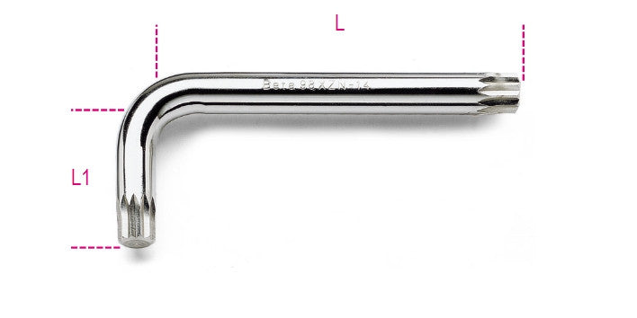 Beta Tools Model 98  Xzn10-offset Key Wrenches Xzn Profile