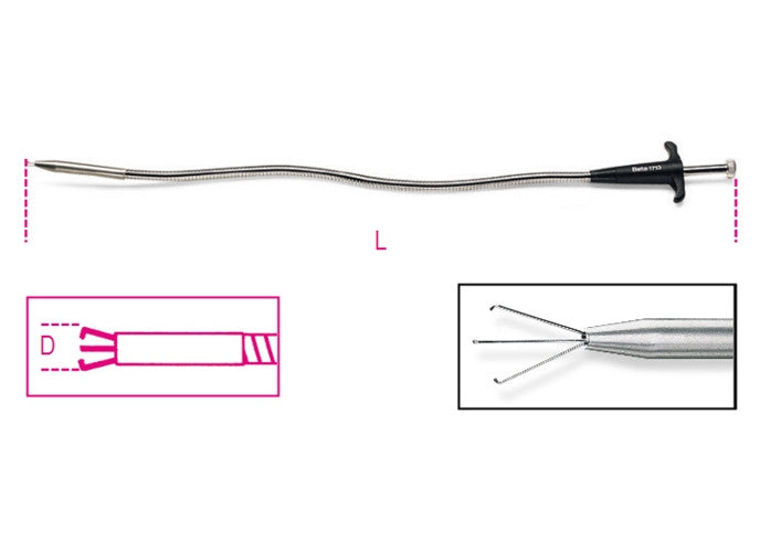 Beta Tools Model 1713  M500mm-Flexible Pick Up Tool