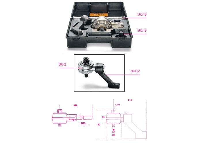 Beta Tools Model 560  19-3/4 Spare Square Drive Assy