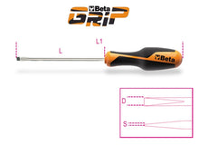 Beta Tools Model 1264  3X100-Screwdrivers Headless Slotted