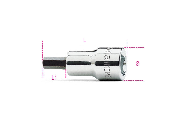 Beta Tools Model 910  Pe8mm-Socket Drivers for Hexagon Screws