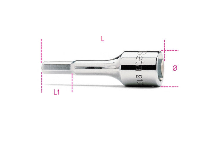 Beta Tools Model 910  Me10mm-Socket Drivers for Hexagon Screws