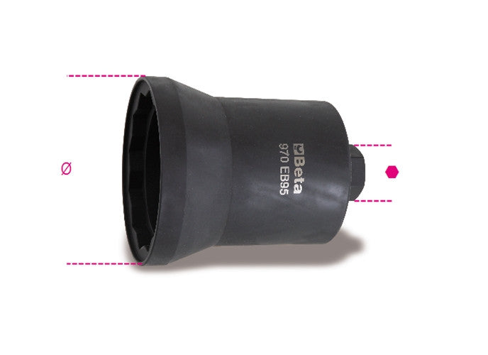 Beta Tools Model 970  Eb110mm-Impact Sockets for Axle Nuts