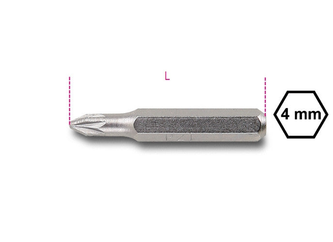 Beta Tools Model 1256  Pz00-Bits for Slotted Head Screws