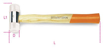 Beta Tools Model 1390N  45mm-Nylon Face Hammer Wooden Shaft