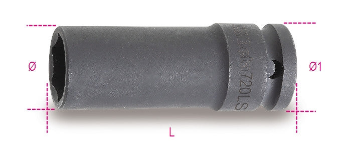 Beta Tools Model 720  Ls27mm-Impact Sockets Long Slim Series