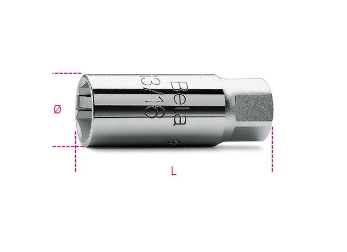 Beta Tools Model 956  E17 8-3/8' Spark Plug Sockets Hexagon