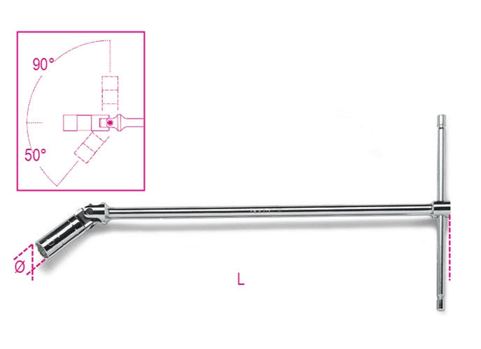 Beta Tools Model 959  16-T-Handle Spark Plug Wrenches Std