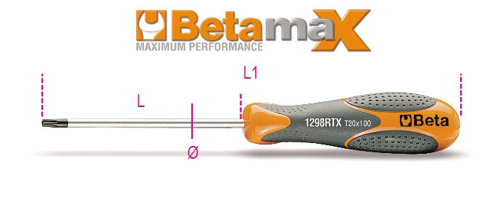 Beta Tools Model 1298  Rtx25-Screwdrivers Rtx with Handles