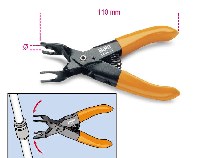 Beta Tools Model 1482  8mm-Quick Coupler Pliers Fuel Pipes