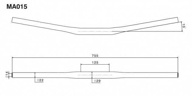 Rizoma Drag Bar Handlebar