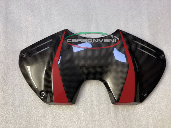 Carbonvani - Ducati Panigale V4 / S (22-24) Carbon Fiber Upper Tank Cover -DP Style RED