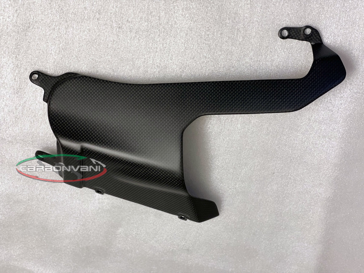 Carbonvani - Ducati Panigale V4 / S / R Carbon Fiber Left Side Insert for OE Belly pan for Akrapovic Exhaust (2022+)